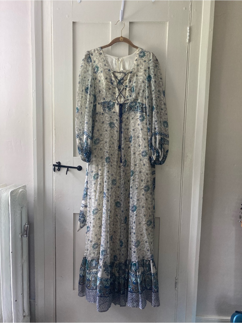 1970s Paisley Maxi Dress